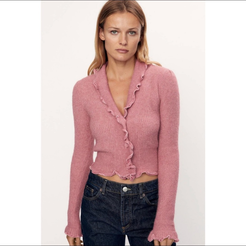 ZARA PINK CARDIGAN - Picture 4 of 8